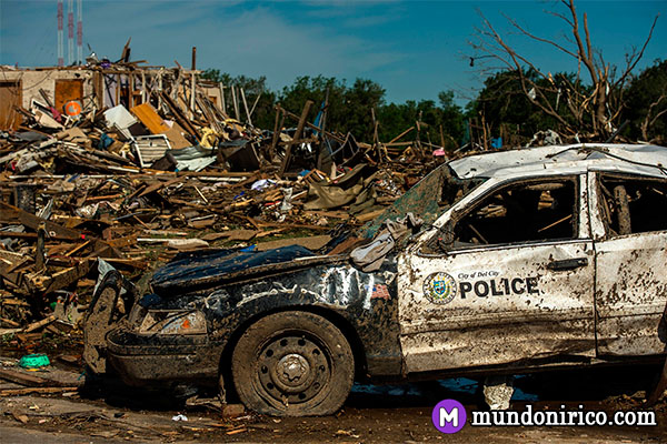 Oklahoma después del paso de un tornado.